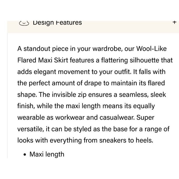 OGL Warm Cozy CashSoft Wool Look Flared Side Zip Maxi Skirt Brown Size 2XL - Picture 7 of 13